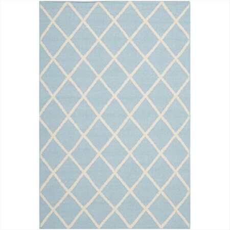 Safavieh 3 Ft. X 5 Ft. Small Rectangle Contemporary Dhurries- Light Blue And Ivory- Flatweave Rug DHU565B-3